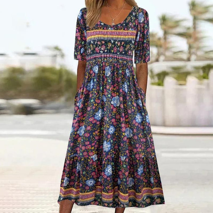 SVEA | Elegantes Boho-Kleid mit Print für Damen