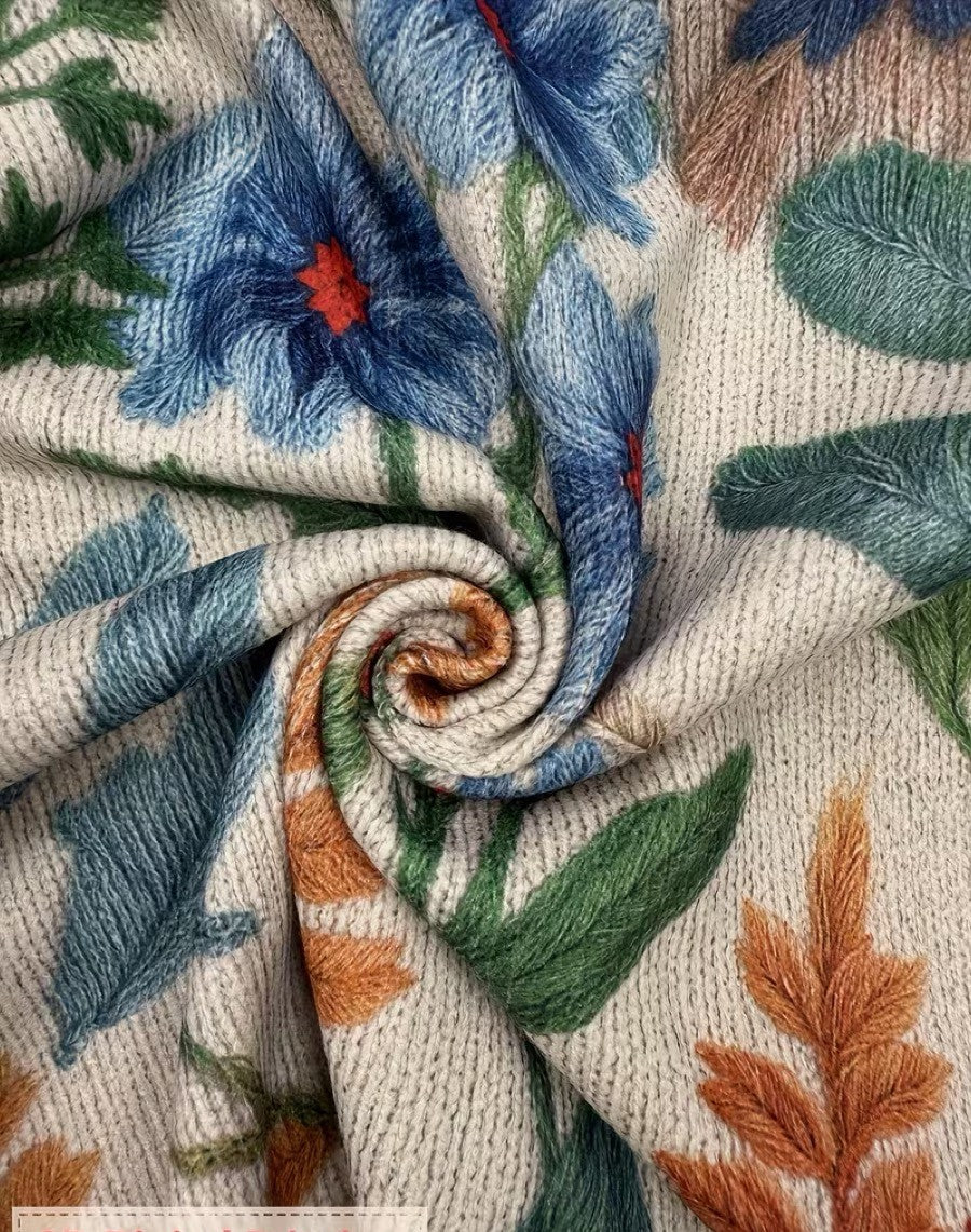 Heike™ | Cardigan with Folk-Art Flowers