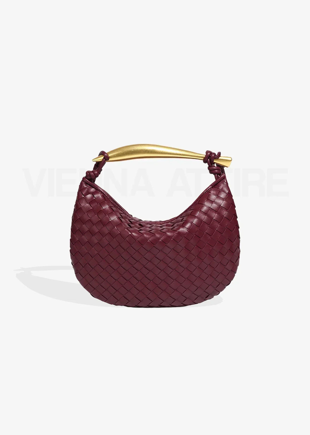 Jane | Gewebte Tasche mit Goldgriff