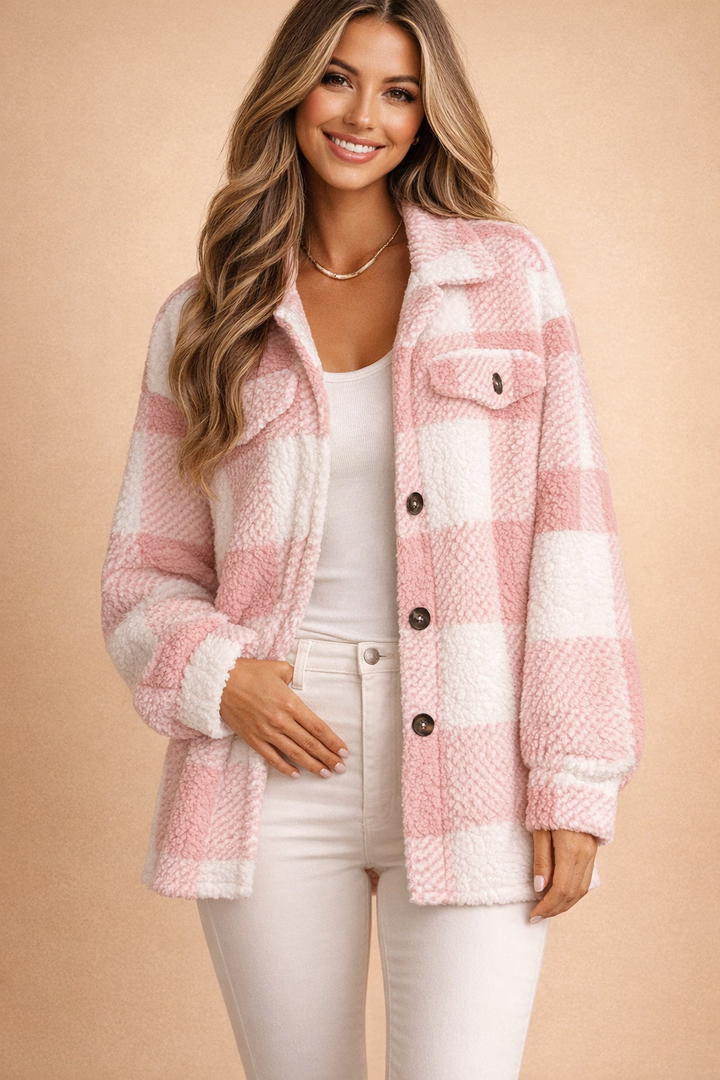 Jane | Amélie Laurent Plaid Shirt Jacket