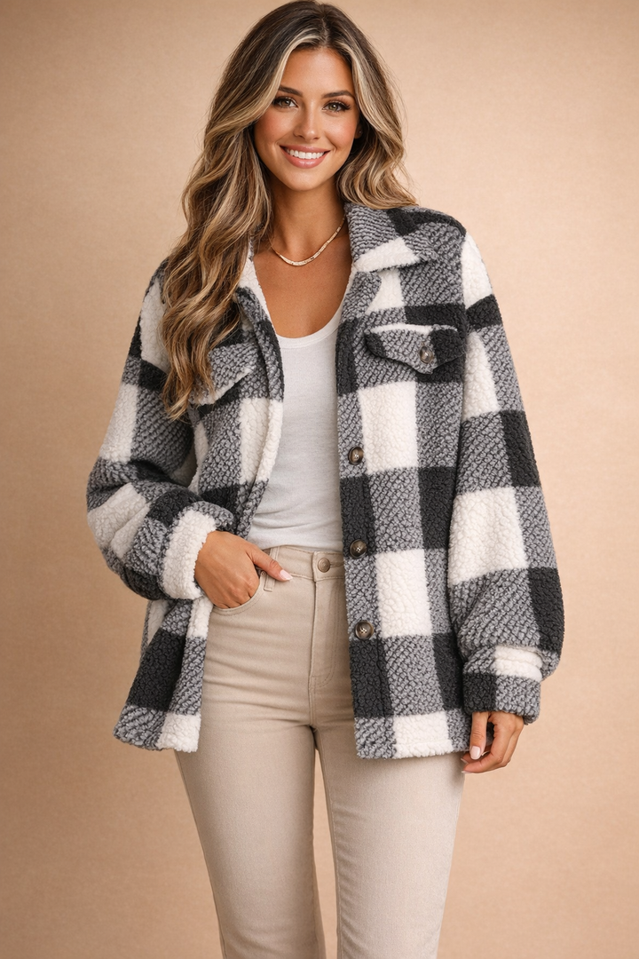 Jane | Amélie Laurent Plaid Shirt Jacket
